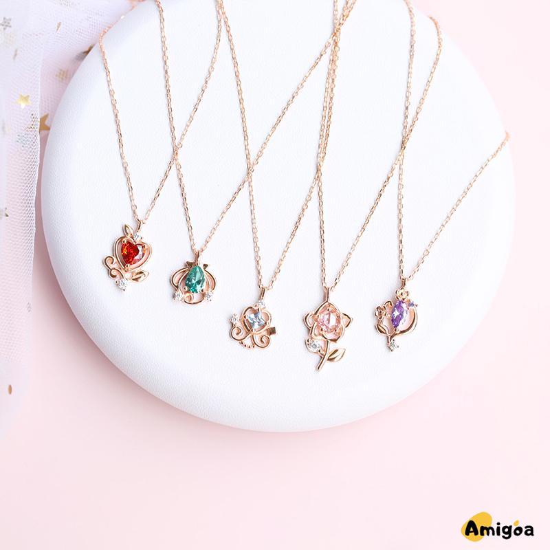 Disney Princess Kalung Wanita Desain Niche Temperamen Perhiasan Sederhana - AG2