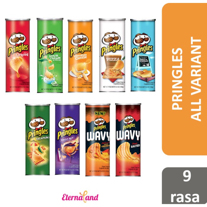 

INSTANT-CAMILAN- PRINGLES POTATO CHIPS SNACKS IMPOR USA - SNACK KENTANG ANEKA RASA - JALAPENOOCT21