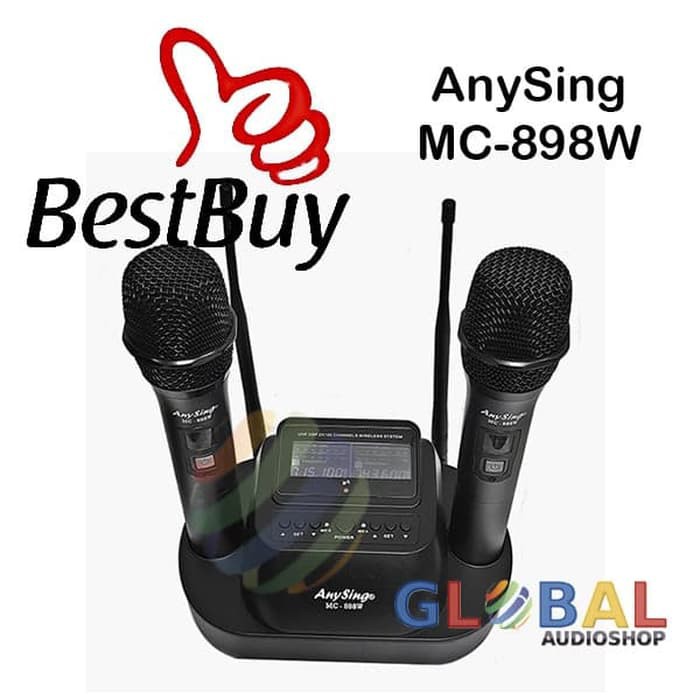 Anysing MC898W Mic wireless Karaoke MC-898W