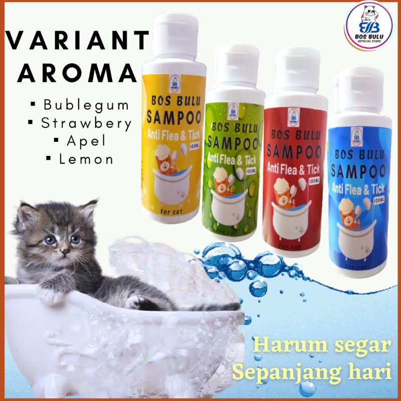 sampo anti kutu jamur bulu rontok kucing 100ml