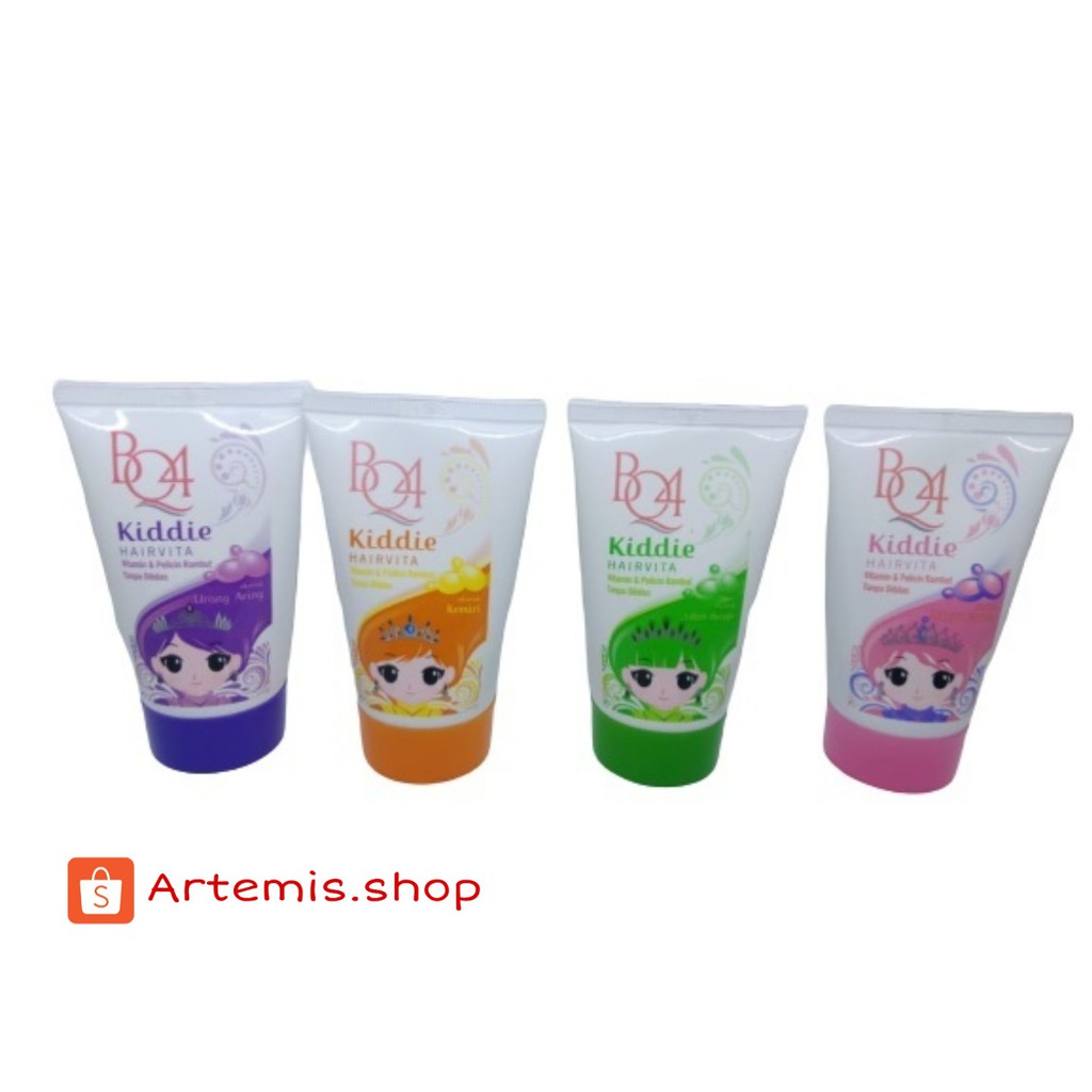 BQ4 Kiddie Hairvita Vitamin &amp; Pelicin Rambut Tanpa dibilas tube 50ml anak