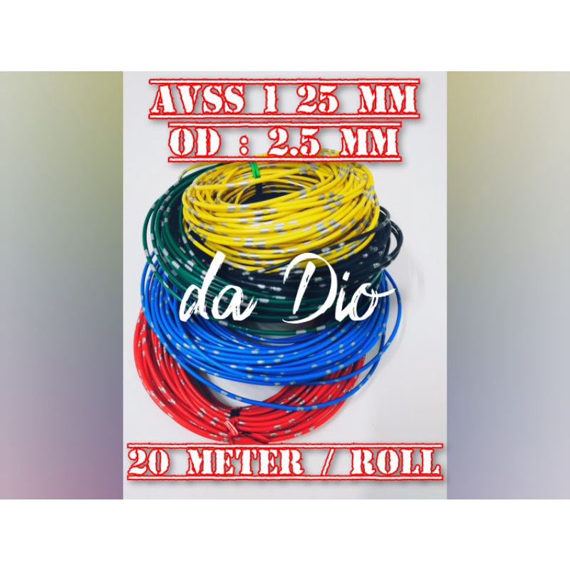 KABEL BINTIK AVSS 1.25 MM X 20 METER MOBIL MOTOR KABEL BODY