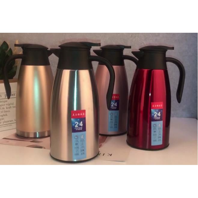 SHENAR TERMOS AIR STAINLESS STEEL 2 LITER / TERMOR AIR PANAS TERMOS AIR DINGIN 2 LITER / TERMOS KOPI TEH EUROPEAN VACUUM JUG TAHAN PANAS DINGIN ,SHENARCORNER168