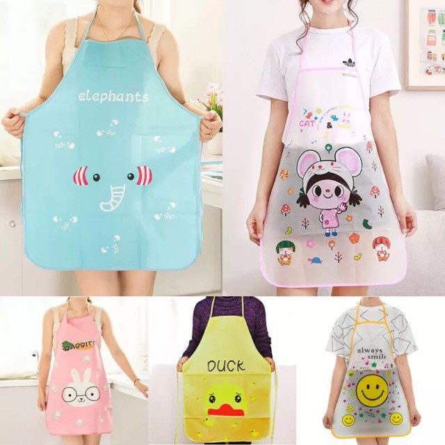 Celemek Masak Dapur Waterproof / Celemek Anti Air Murah Apron Karakter / TS-54