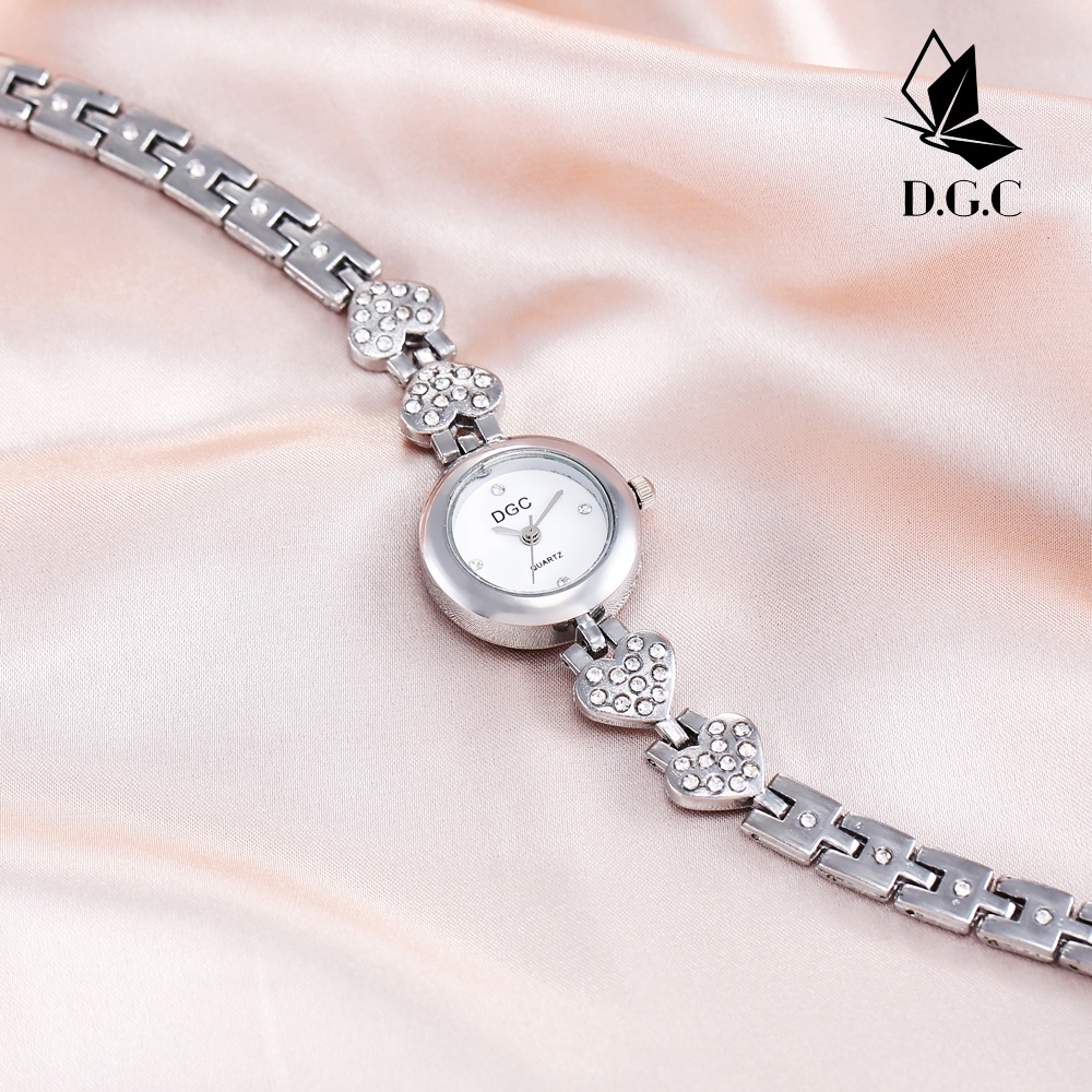 ✨DGC✨ Jam Tangan Ladies Fashion Watch Love Bracelet Dial Diamond Watch Korea Simple Casual Student W224