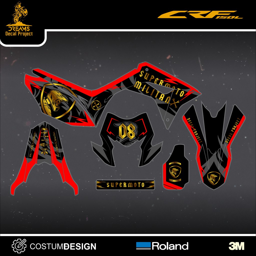 Decal CRF 150L Supermoto Militan New