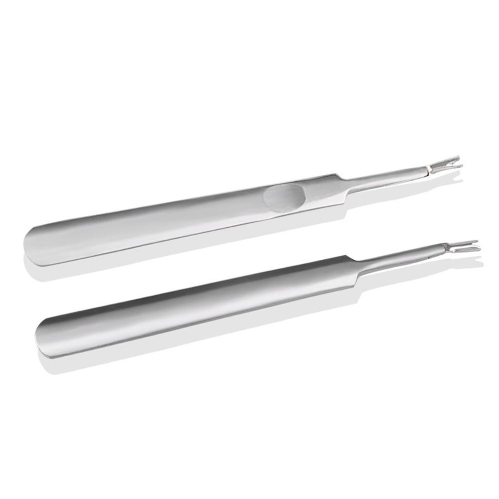 MOJITO Stainless Steel Cuticle Remove Pusher Manicure Pedicure Nail Dead Skin Fork Nail Cleaner