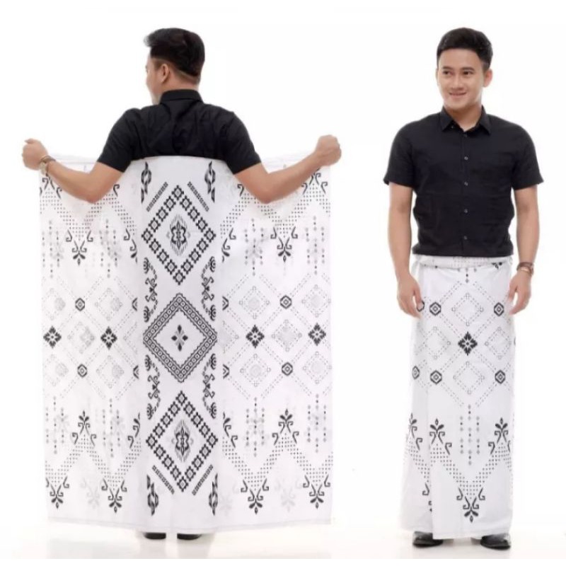 Sarung Batik Motif Palekat Putih - Sarung Batik Asli Dewasa