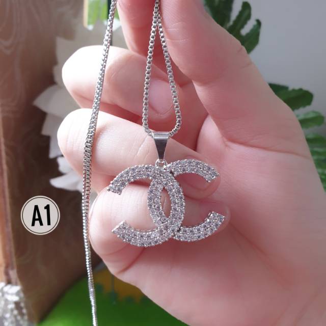 Kalung xuping mata-mata diamond silver full premium n2015