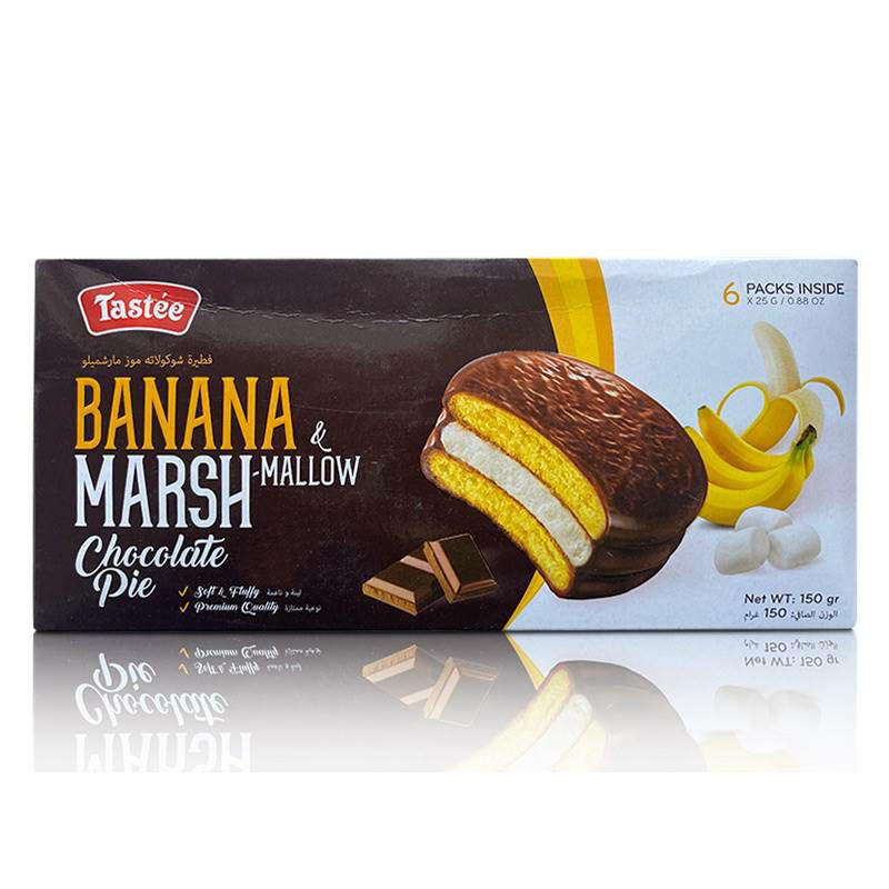 Tastee Choco Pie Marshmallaow (Banana, Matcha, Chocolate) Halal Vietnam