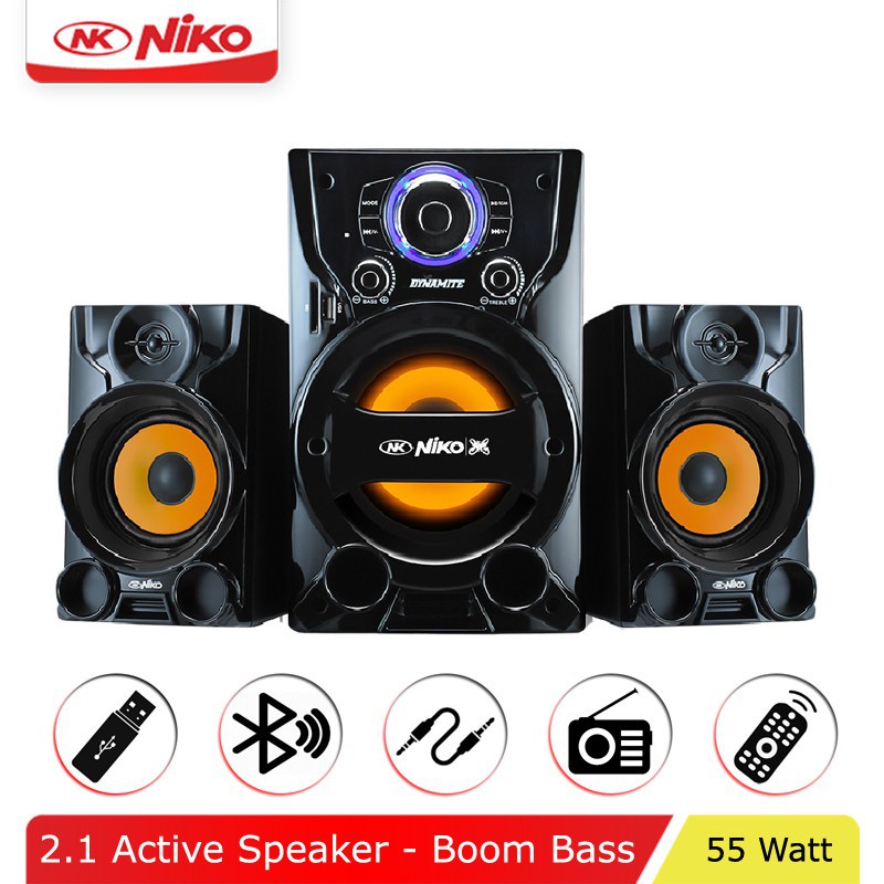 SPEAKER NIKO DYNAMITE 2.1 EKSTRA BASS SLANK NYALAKAN BASS LOE 