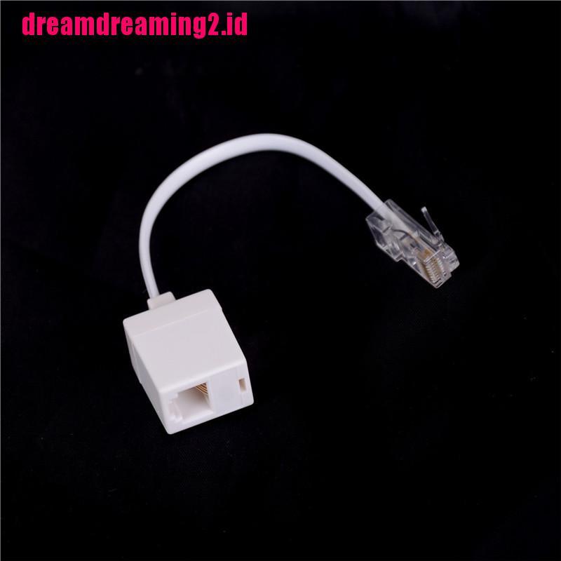 （✔✔❤Kabel Adapter Konverter RJ11 6P4C Female Ke Ethernet RJ45 8P8C Male F / M Untuk Handphone