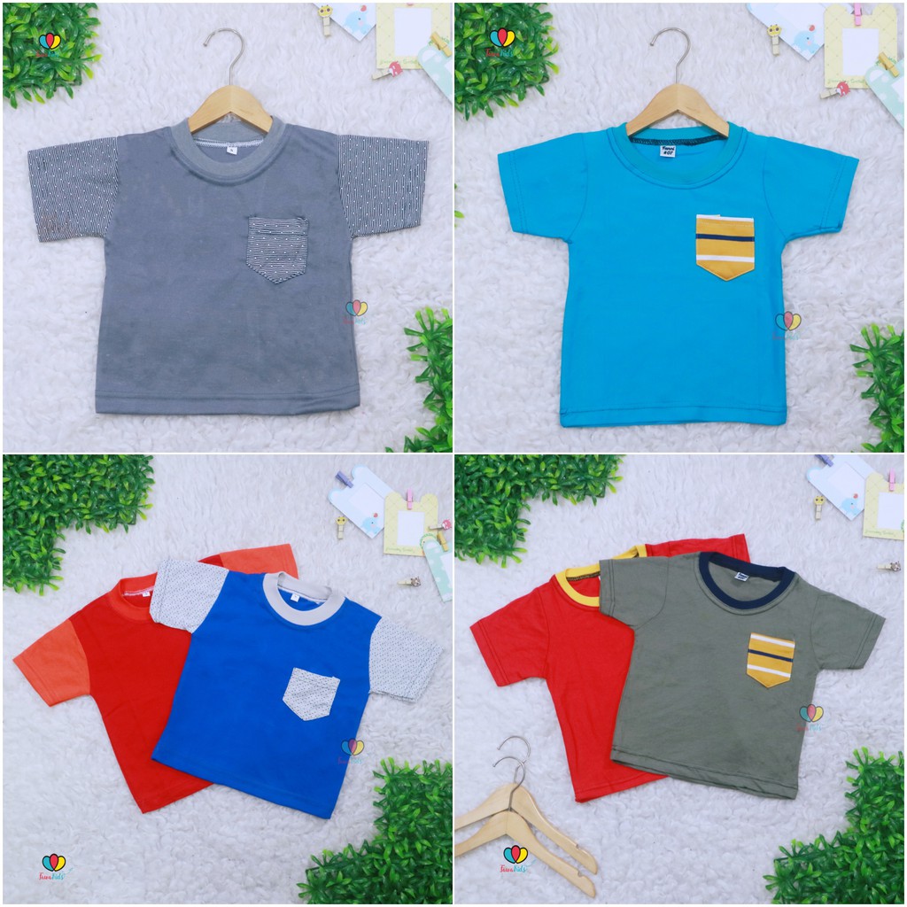 Kaos John Ethes uk Bayi 6-12 Bulan / Baju Polos Anak Laki-Laki Balita Oblong Reglan Atasan Lengan Pendek