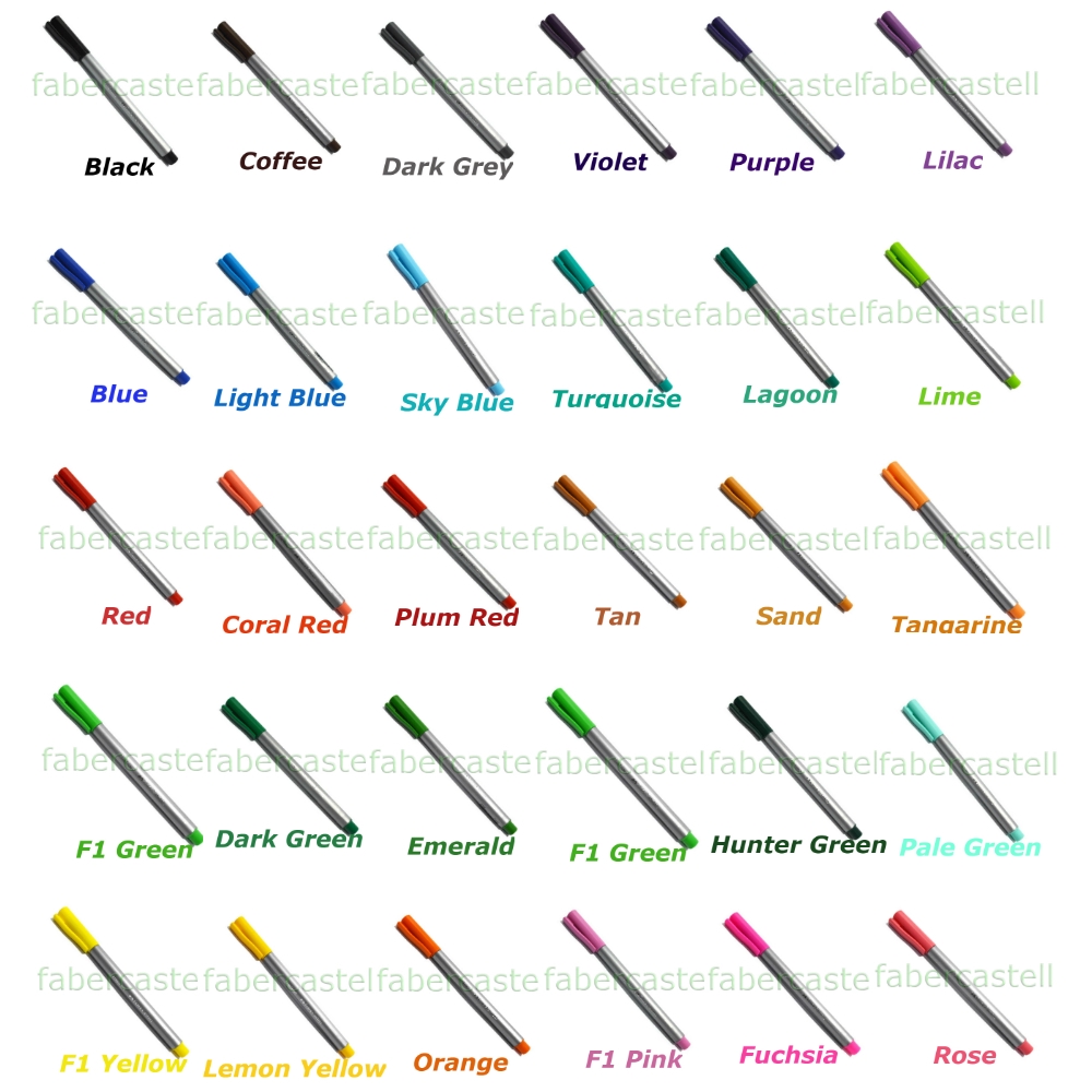 

Fineliner Clip Cap Non Permanet Faber Castell Tersedia 31 Warna Menarik