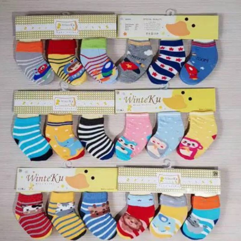 Kaos Kaki Bayi Winteku Motif Karakter Murah Perlengkapan Bayi Newborn