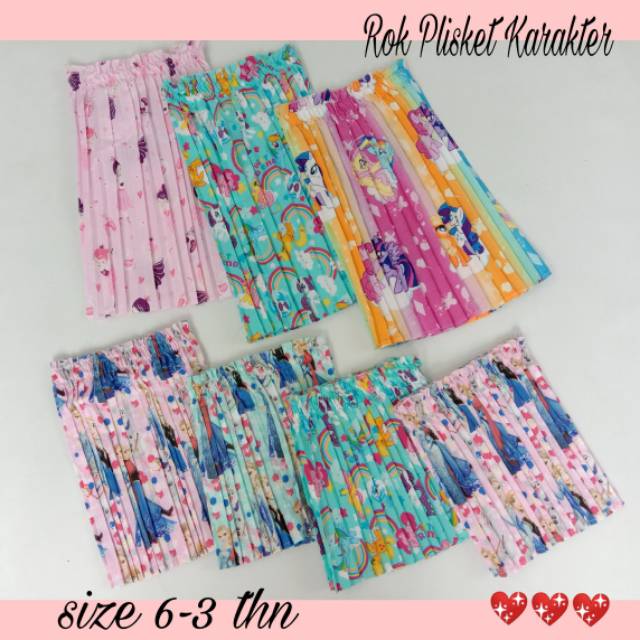 Rok Plisket Anak Karakter