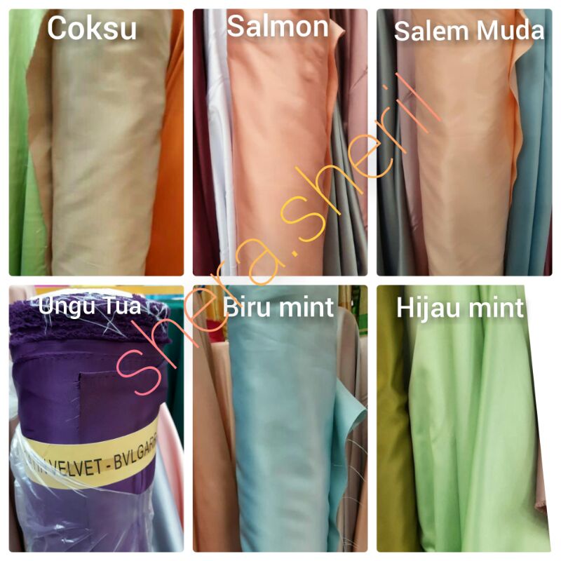 Satin Velvet / Kain Satin Velvet / Bahan Velvet / Bahan Satin Velvet