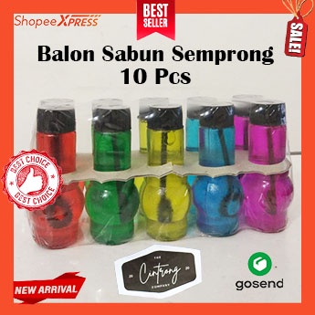 10Pcs Mainan Jadul Balon Sabun Semprong/ Mainan Jadul Balon Sabun/ Murah Meriah