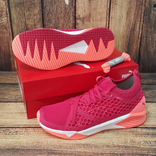 ORIGINAL PUMA IGNITE XT NETFIT Sepatu Olahraga Lari Wanita Pink