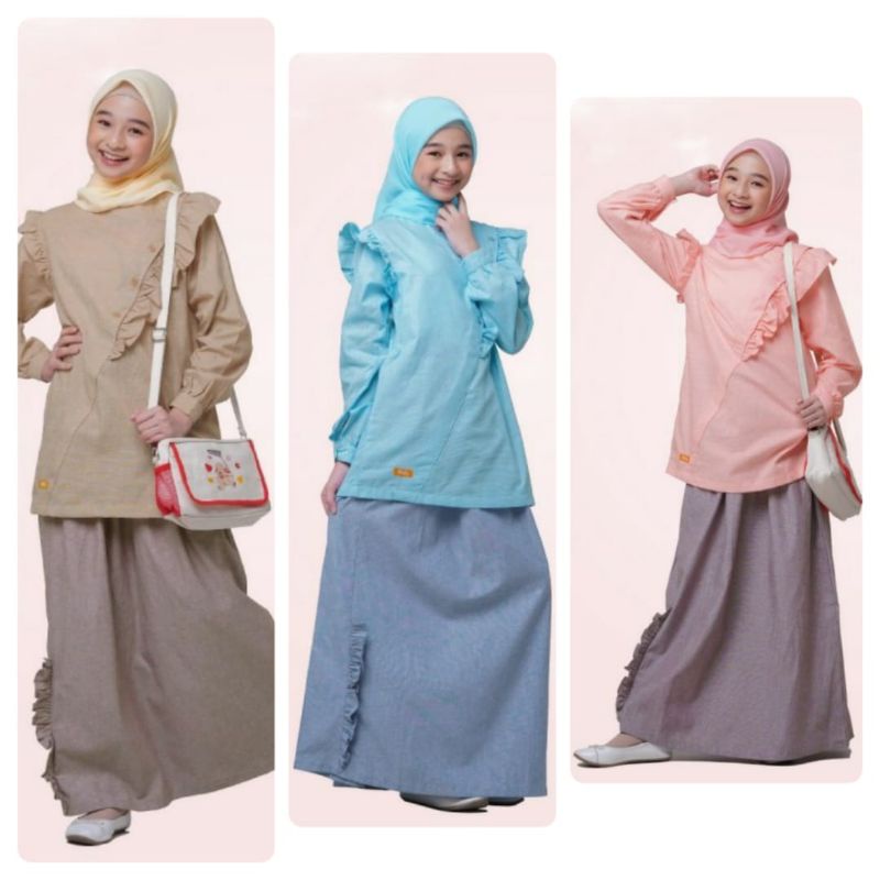 SETELAN GAMIS REMAJA SETELAN ROK REMAJA NIBRAS TEEN NT 070  NT 70 FASHION MUSLIM