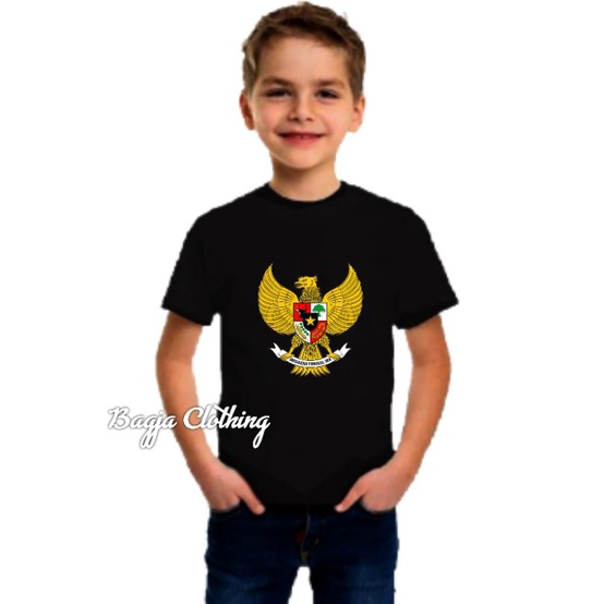 kaos anak logo gambar Garuda pancasila Indonesia