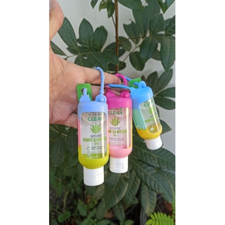 HAND SANITIZER GEL SECRET CLEAN 50 ml VIRAL GANTUNGAN TAS MURAH SILICON SILIKON CASE