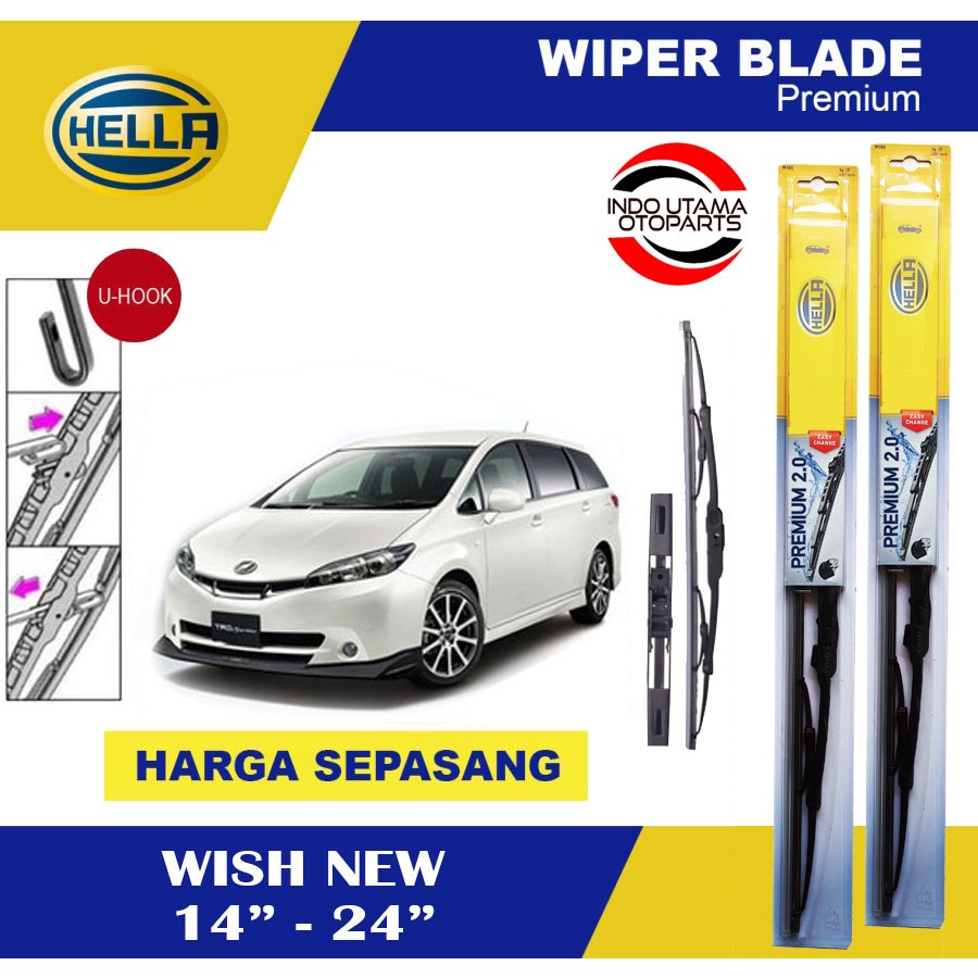 Wiper Blade Mobil Wish New HELLA Premium 2.0 (14-24)