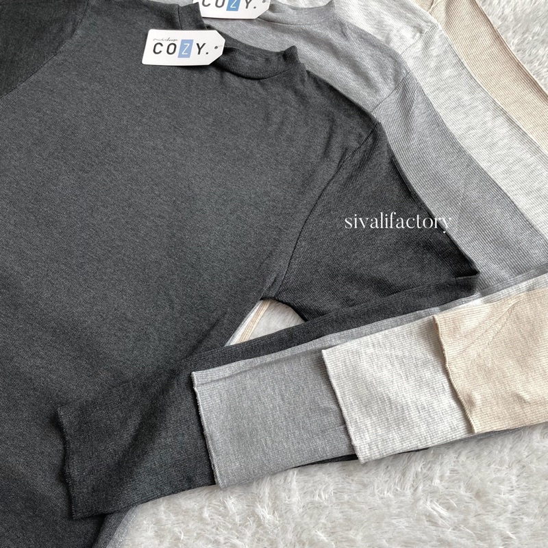 SIVALI Kaos Lengan Panjang Misty 777 || Inner Hijab Basic Shirt Atasan Wanita