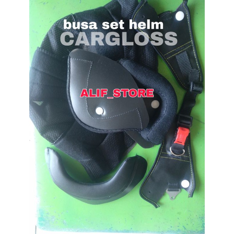 Free paku belah Busa fullset cargloss komplit dengan tali gasper helm