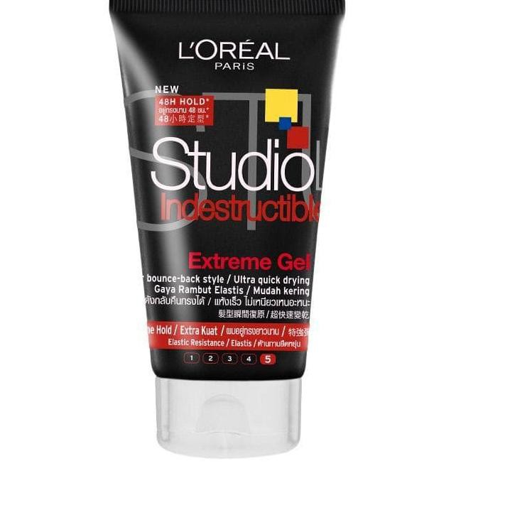 (XCN.id) Loreal Paris Studio Line Hair Gel 150ml Pomade Rambut Loreal Pure Wet Mineral FX INDESTRUCT