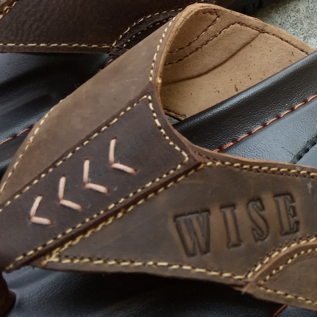 Wise - Sandal Jepit Pria Bahan Kulit Asli - Sendal Pria - Sandal Pria Kulit - J02