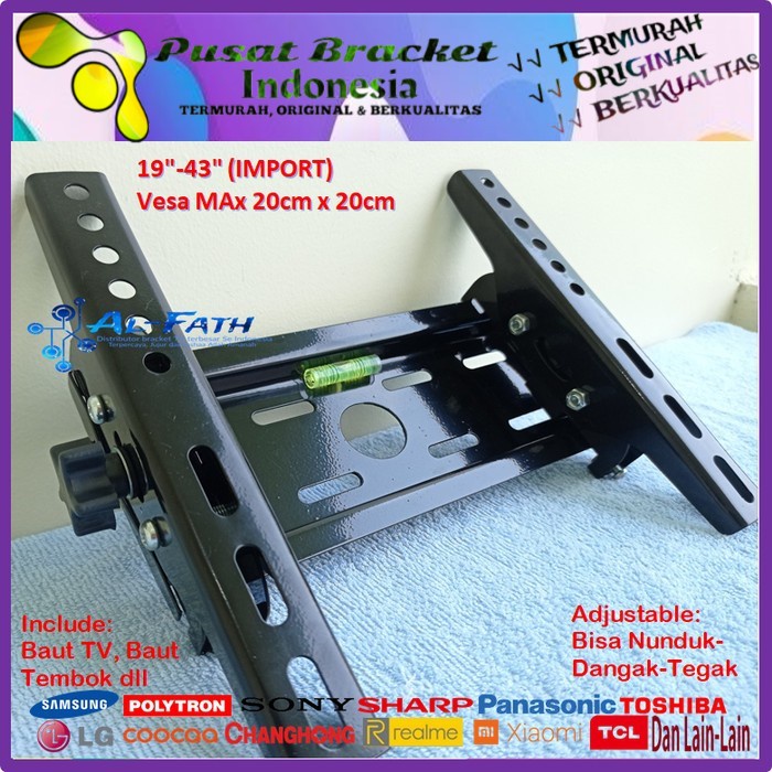 Bracket TV HISENSE 19 s/d 43 inch IMPORT QUALITY Garansi 100% cocok