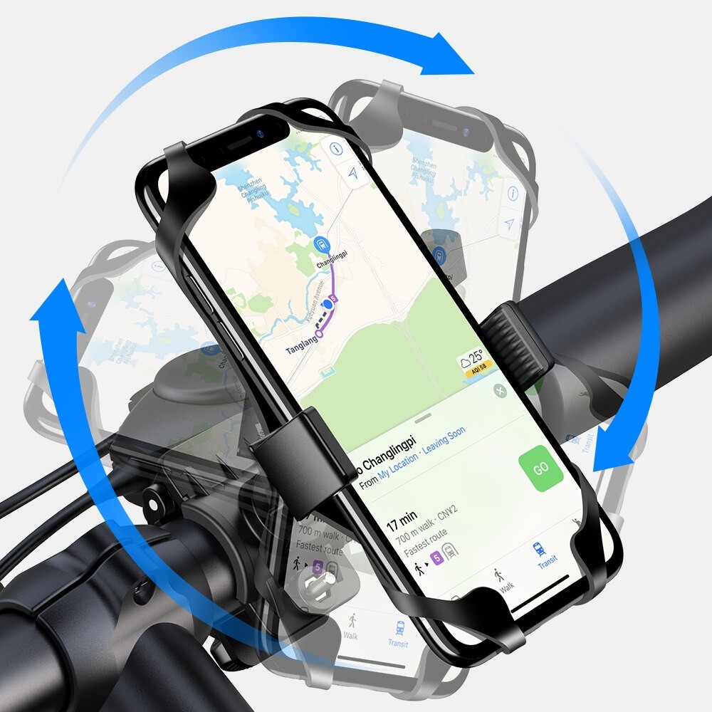 YGRETTE - ZY Holder Smartphone Handlebar Sepeda 360 Degree - Black