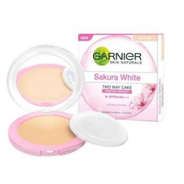 GARNIER light complete sakura white two way cake/ bedak padat garnier