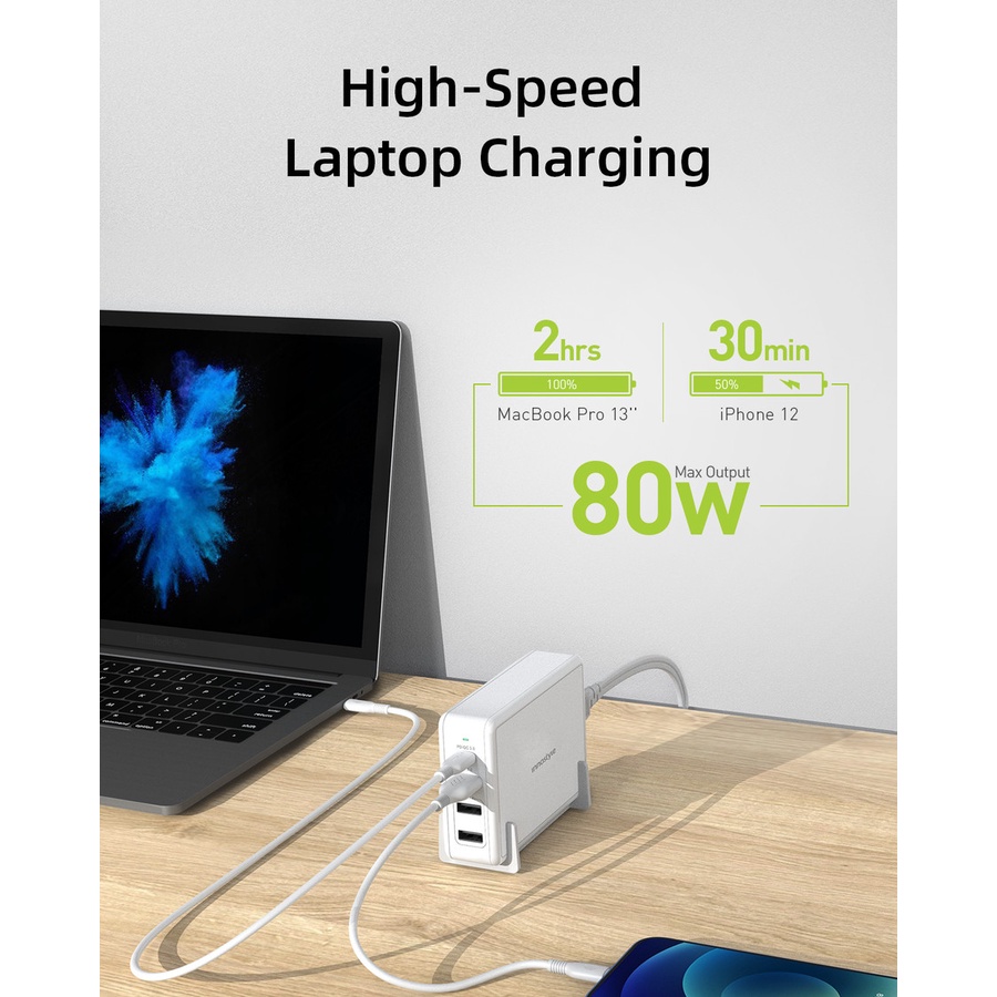 Adaptor Laptop Multi Device Innostyle GoMax Pro 80 Watt Fast Charging