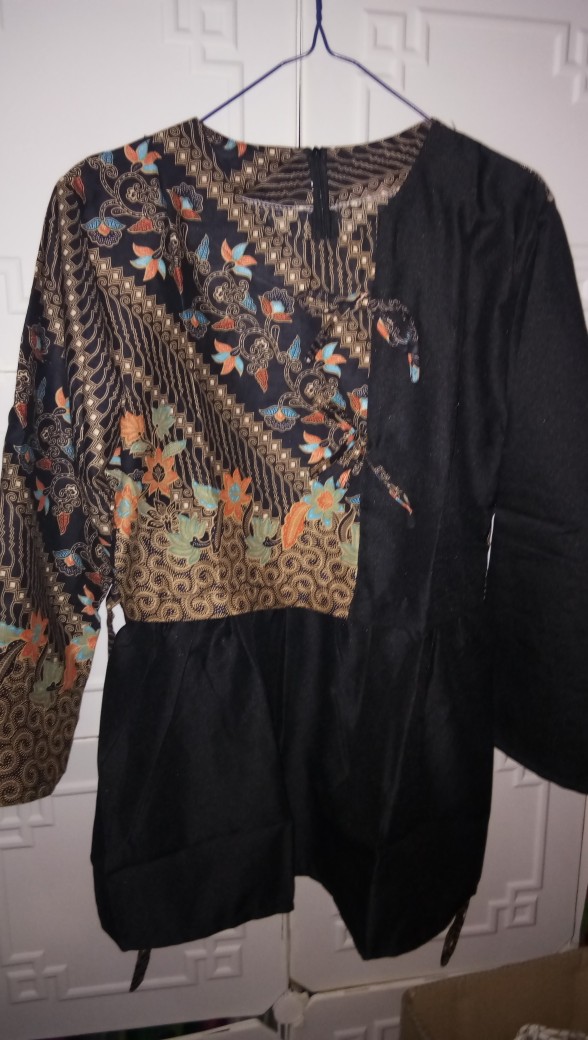 Tey-17 Batik Wanita Asj Sa Hrb026 Kenongo Kemeja Tosca Pendek