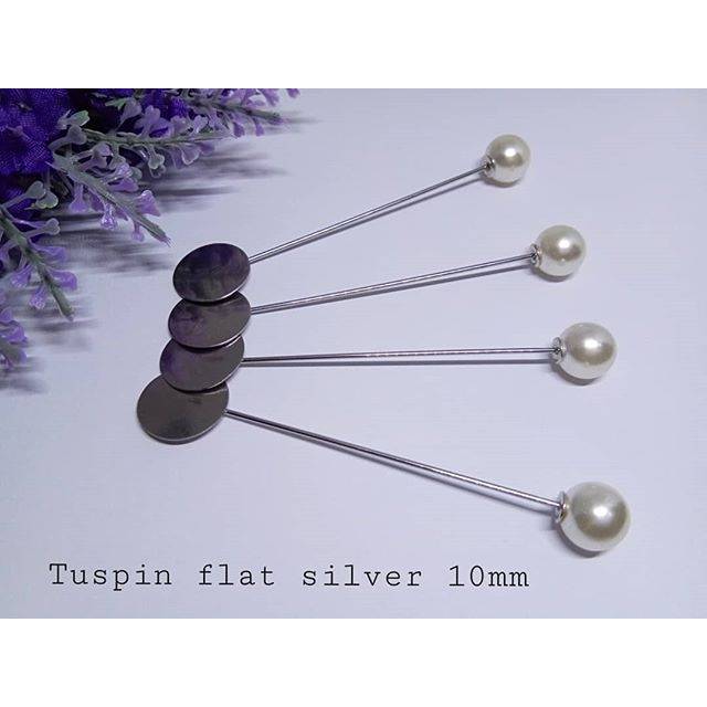 Tuspin flat silver 10mm