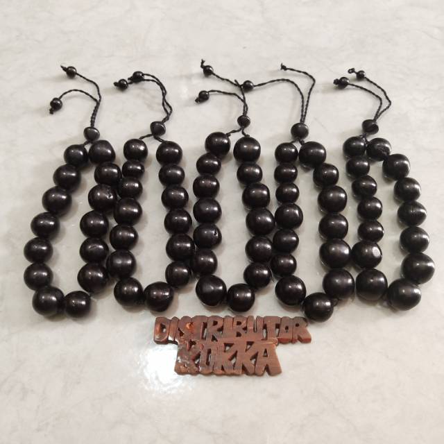 ( SUPER MURAH ) Grosir 5 pcs gelang kokka kaukah kaokah fukakah koka bulat 12 mm hitam