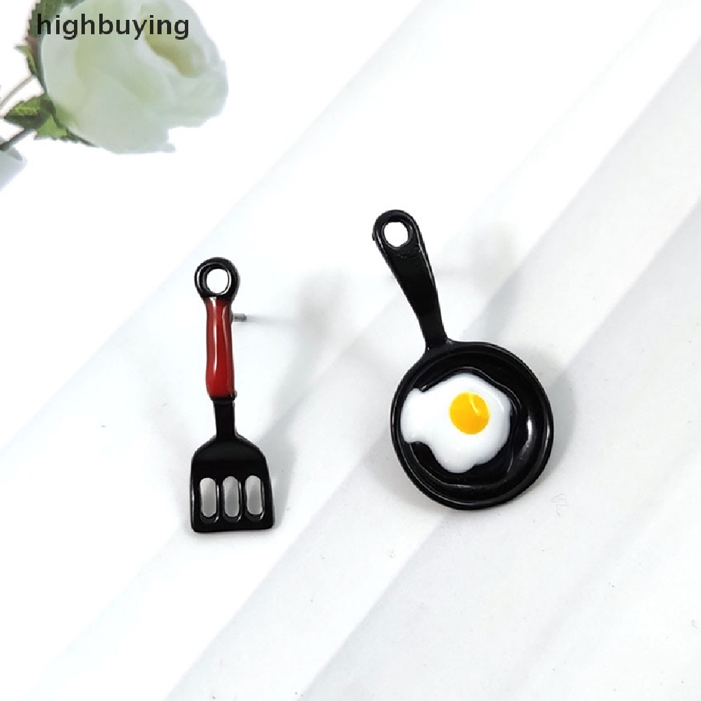 Hbid Anting Gantung Asimetris Model spatula / Telur Goreng Untuk Wanita