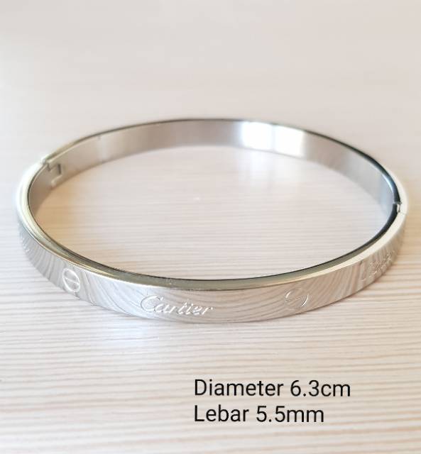 Gelang bangle  silver / gelang bangle silver / gelang titanium antikarat