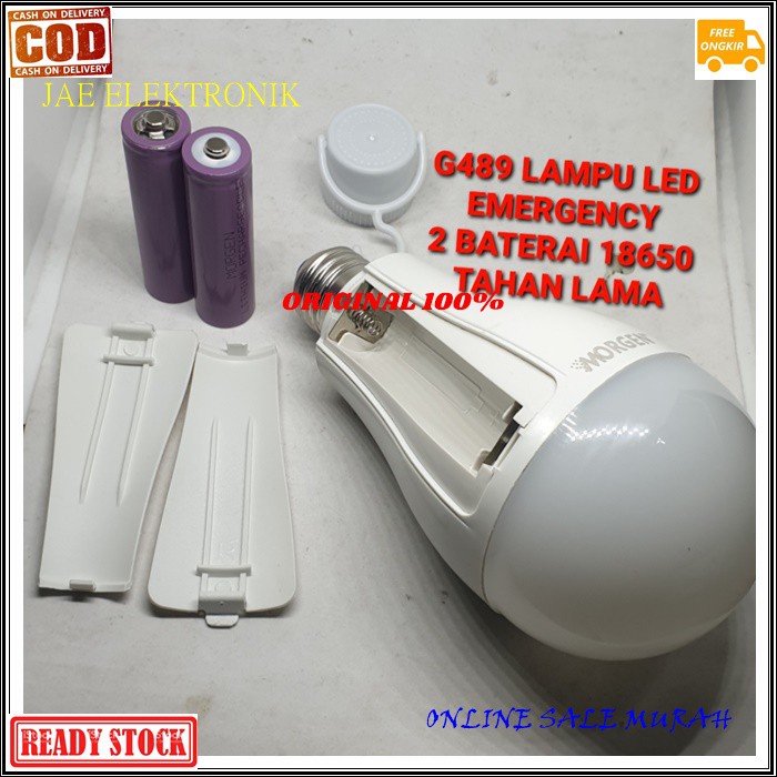 G489 LAMPU EMERGENCY ORIGINAL G489 EMERGENSI EMERGENCI LED DARURAT BATERAI CAS 18650 MAGIC LAMP MORGEN BOHLAM SINAR TERANG G489  16 Watt -ramah lingkungan, tanpa merkuri dan bebas radiasi sinar ultra violet -desain yang elegan,cover bagian atas yang tahan