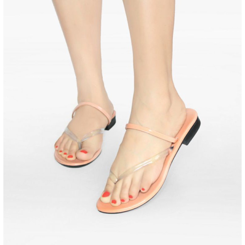 Sendal Jelly Jepit Wanita Casual Santai Murah Teplek Flat Flip Flop Cantik J05