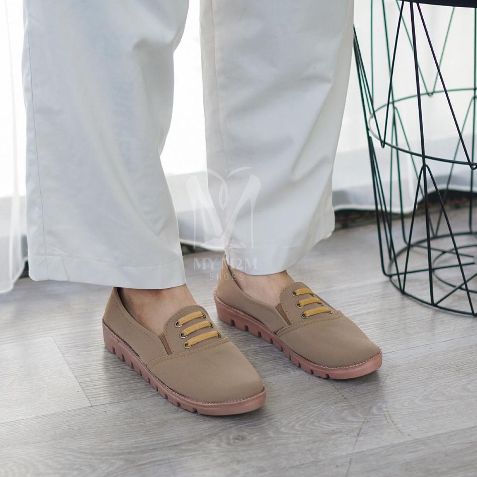 cr✳Ready Stock➡ Mym2m Vawel Sepatu Wanita Slip on Kasual 090