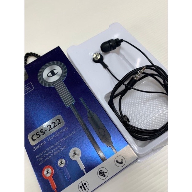 PROMO HANDSFREE CHAMPION CS222 NEW STREO EARPHONE