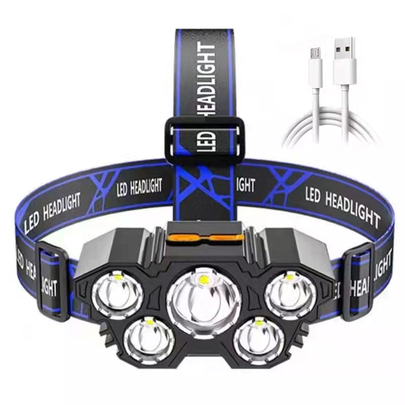 ⭐LDI⭐ SENTER KEPALA MINI 5 LED 30W / HEADLAMP USB CHARGEABLE / SENTER MINI CAS