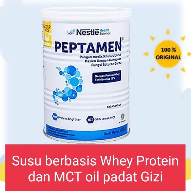 

Nestle Peptamen Dewasa 400 gr Susu Whey Protein dan MCT oil