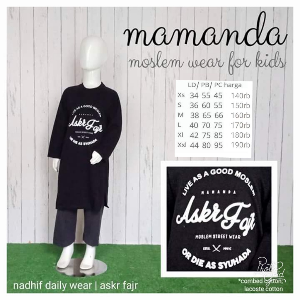 Termurah  Koko Anak Laki Laki Usia 1 8 Tahun Kurta MAMANDA Kuning Grey Bahan Kaos Black Combad 24s