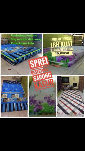 Sprei Resleting L Springbed / Busa Inoac Uk 180x200x25 Katun Disperse Sarung Kasur