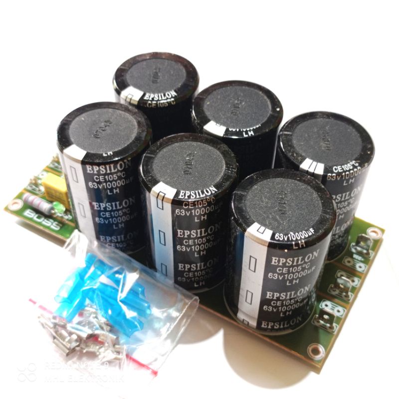 Kit PSU 6 Elco Epsilon 10000uF 63V ORIGINAL ASLI PLUS SKUN PCB