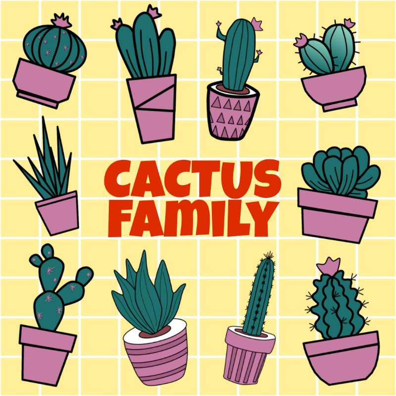 

[ SUDAH CUTTING ] CACTUS - Sticker cactus suculen sticker kaca sticker bening murah sticker tumblr